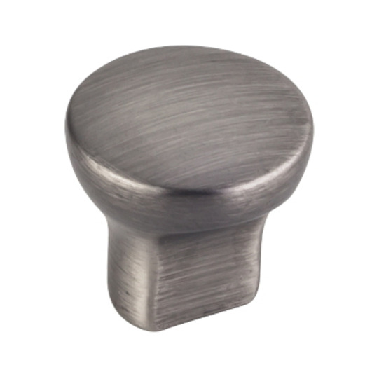 1in. Overall Length Zinc Diecast Cabinet Knob Brushed Pewter